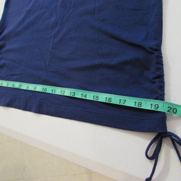 J Jill Blue Cotton Tank Top w/ Side Ties Size Small - Picture 11 of 13